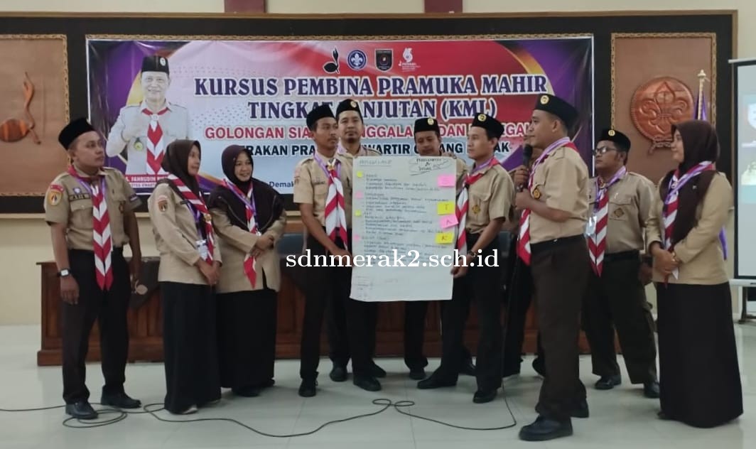 SD Merak 2 Kirim Utusan Ikuti Kursus Pembina Pramuka Tingkat Lanjutan